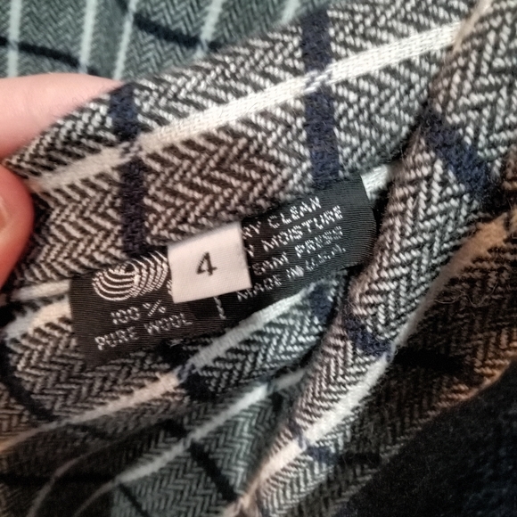 Evan Picone 100% wool blue trench coat jacket size 4 - Picture 7 of 7